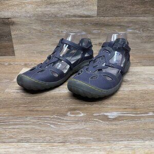 JBU by Jambu Sydney Gray Faux Leather Flats Women's Size 10